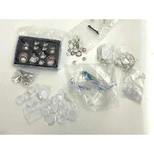 Lot of 8 Miniature Dollhouse Tea Serving Set Tiny Plates Cups Glasses